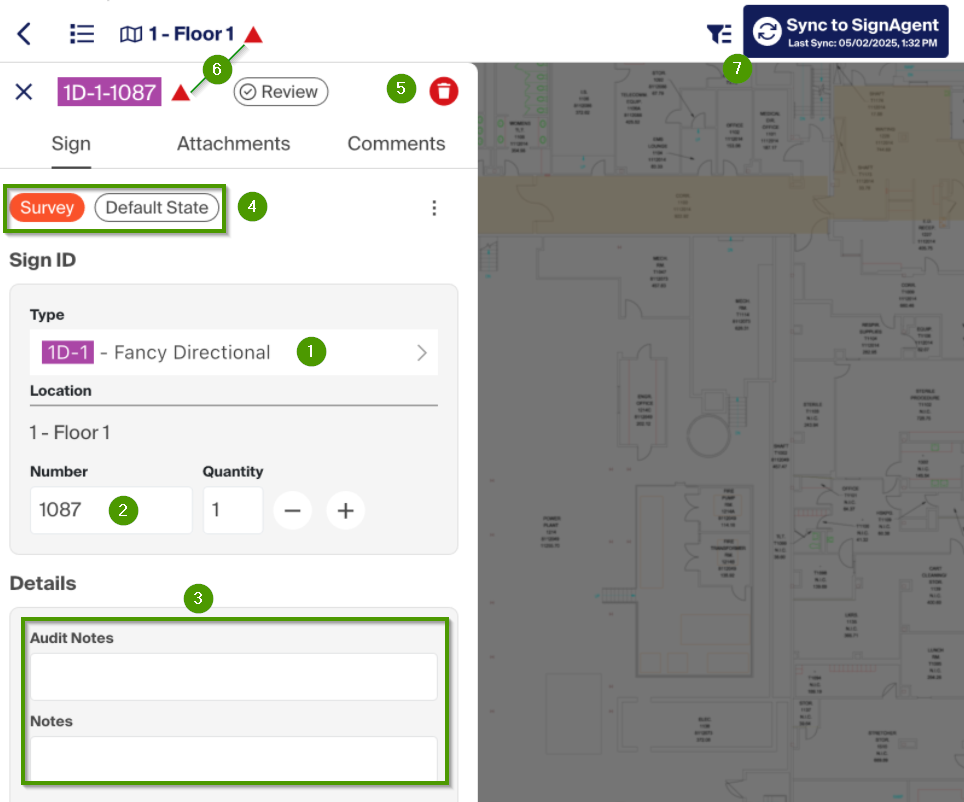 Sign Agent Pro Surveying in SignAgent Mobile