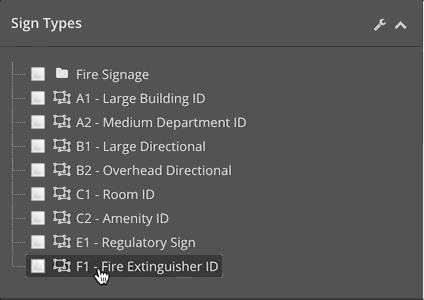 Preview of how to rearrange sign types.