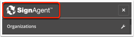 SignAgent logo in the top left circled in red. 