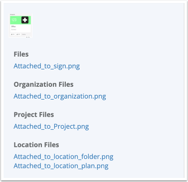 Screenshot of the files section.